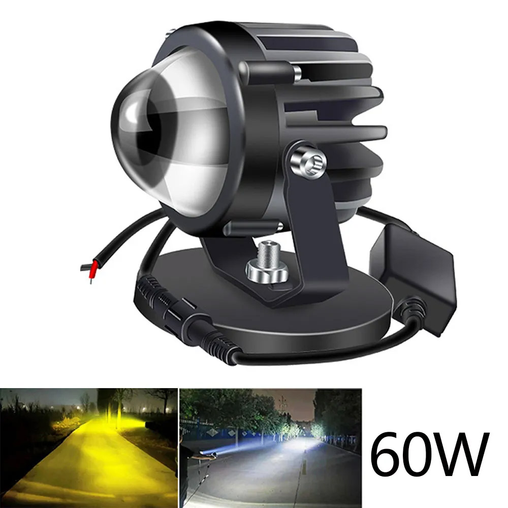 Lampu Laser proyektor sepeda m - Universal Motorcycle Led Headlight Projector ulasan dan harga