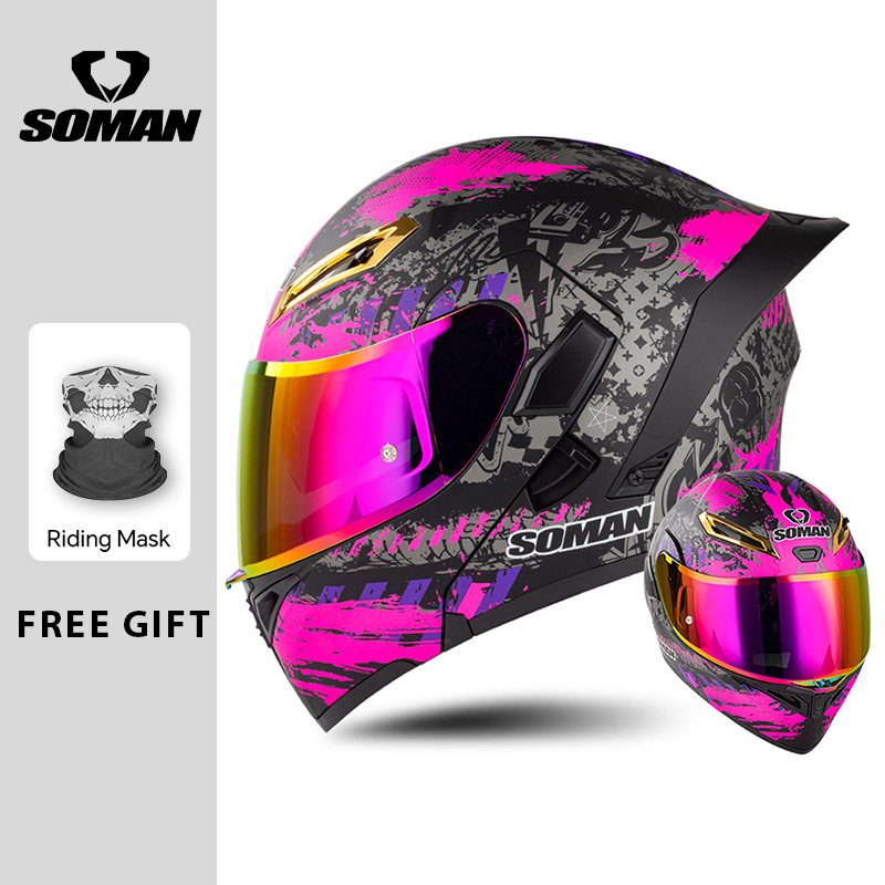 Helm Sepeda Motor Pria Bersert - Modular Flip Up Motorcycle Helmet Dot Approved ulasan dan harga
