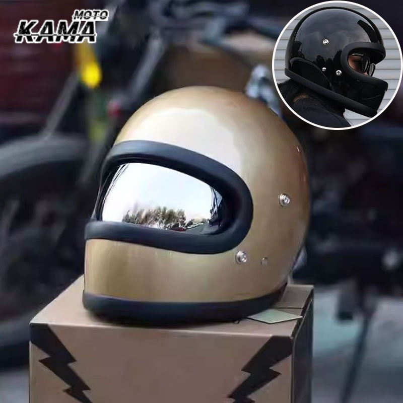 Helm Motor Retro Bersertifikas - Vintage Open Face Retro Helmet ulasan dan harga