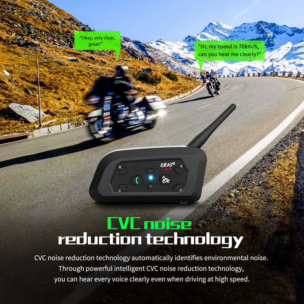 EJEAS V6 PRO Headset helm moto - Universal Motorcycle Helmet Intercom Headset ulasan dan harga