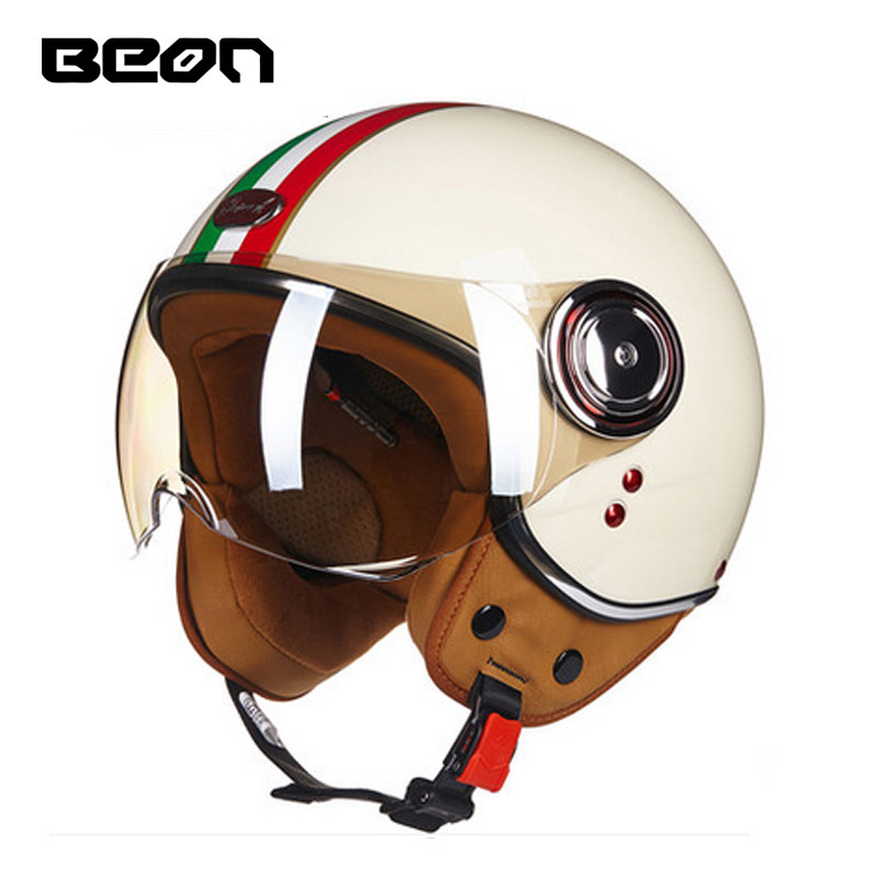 Helm Sepeda Motor Open Face Ca - Vintage Open Face Retro Helmet ulasan dan harga