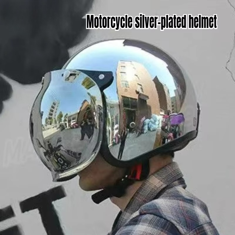 Helm Motor Retro dengan Lapisa - Vintage Open Face Retro Helmet ulasan dan harga