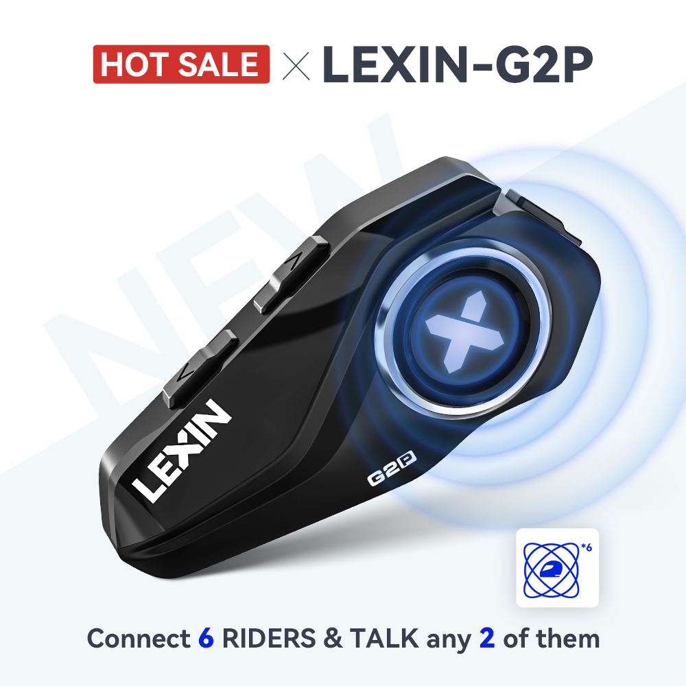 Lexin G2P Headset Bluetooth He - Universal Motorcycle Helmet Intercom Headset ulasan dan harga