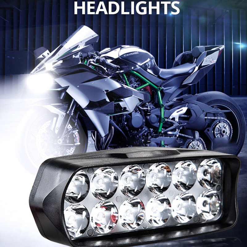 Lampu depan sepeda motor Led 8 - Universal Motorcycle Led Headlight Projector ulasan dan harga