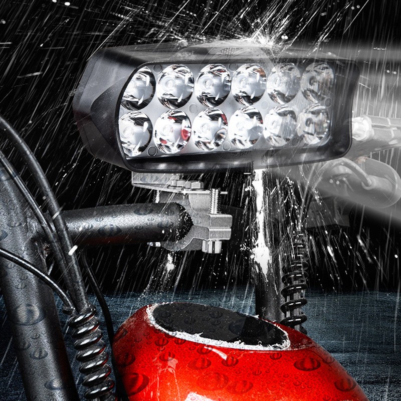 Lampu depan sepeda motor Led 8 - Universal Motorcycle Led Headlight Projector ulasan dan harga